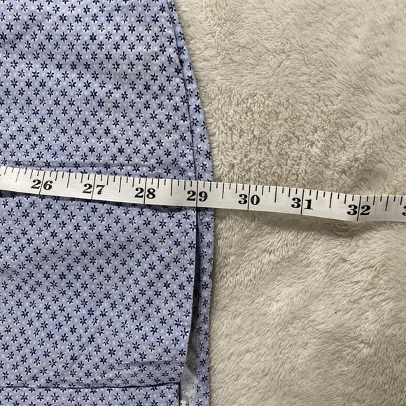 Johnston & Murphy Blue Patterned Casual Button Down Shirt - Picture 5 of 8